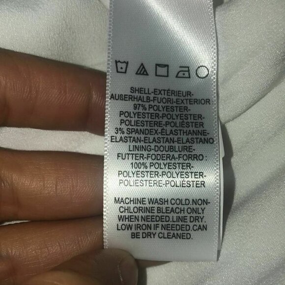 Dress The Population Elle Queen Anne Sweetheart Neck Sheath Midi Dress White XXL - Picture 11 of 12